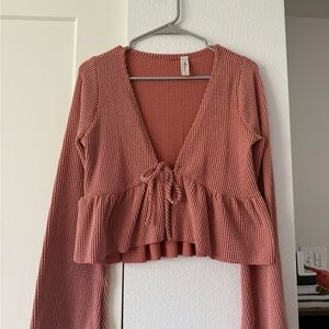 Mahina Pink Knit Blouse